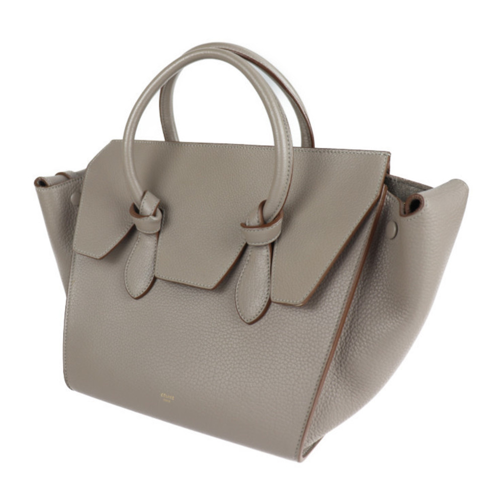 Celine Mini Handbag Tie Medium Leather Gray